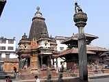 Kathmandu Patan Durbar Square 08 Vishnu Temple, Jagannarayan Temple, King Yoganarendra Malla Column